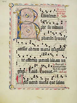 Antiphonary Gallery: Manuscript Leaf with Initial R, from an Antiphonary, German, second quarter 15th century