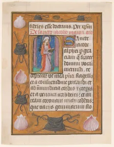 James St Prints: Manuscript Leaf with Saint James the Greater