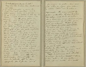 Paul Gaugin Prints: Manuscript Pages [recto], 1884-1888. Creator: Paul Gauguin
