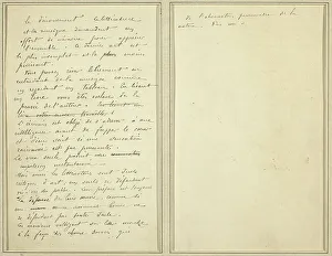 Gauguin Paul Prints: Manuscript Pages [verso], 1884-1888. Creator: Paul Gauguin
