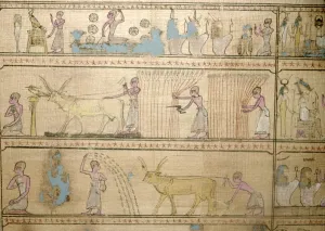Sowing Prints: Manuscript showing afterlife, c11th century BC- c7th century BC