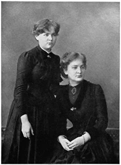 Halftone Gallery: Manya Sklodowska (Marie Curie) and her sister Bronya (seated), 1886