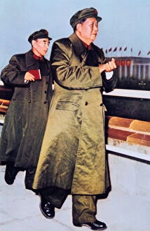 Images Dated 6th February 2006: Mao Zedong and Lin Biao, China, c1966