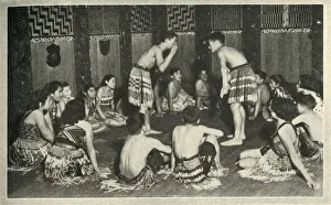 These Maori children at the Native School, Whakarewarewa, are playing a hand game, c1948 These Maori children at the Native School, Whakarewarewa, are playing a hand game, c1948