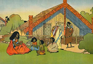 More About The Empire Prints: The Maoris Home, 1912. Artist: Charles Robinson