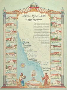 Churches Prints: Map, 1935/1942. Creator: Hal Blakeley