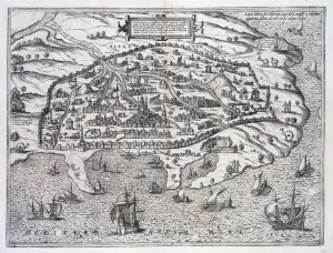 Alexandria Prints: Map of Alexandria, Egypt, c1625