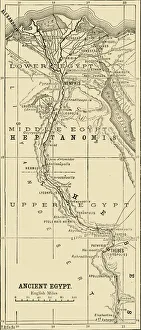 Nile Prints: Map of Ancient Egypt, 1890. Creator: Unknown