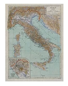 Inset Collection: Map of Ancient Italy, c1910s. Artist: Emery Walker Ltd