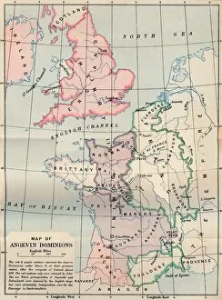 Henry Duff Traill Collection: Map of Angevin Dominions, 1902. Artist: FS Weller