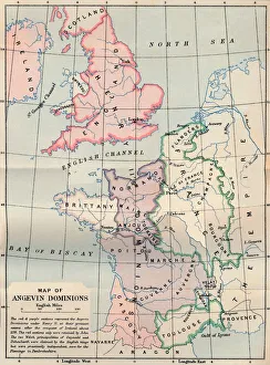 Henry Duff Traill Collection: Map of Angevin Dominions, 1902. Artist: FS Weller