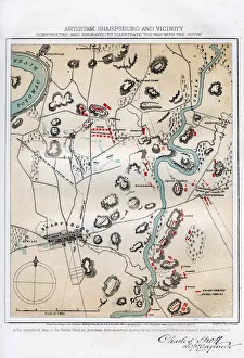 Map of Antietam, Sharpsburg and Vicinity, Maryland, 1862 (1862-1867). Artist: Rae Smith