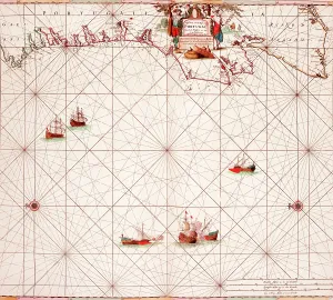 Mapmaking Prints: Map of the Atlantic coast of Portugal, 1682. Creator: Joannes van Keulen