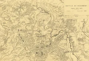 Mackenzie Prints: Map of the Battle of Beaumont, 30 August 1870, (c1872). Creator: R. Walker