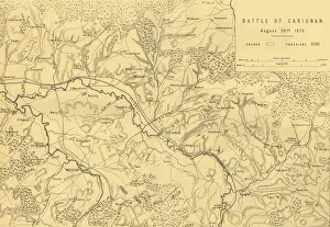 Mackenzie Prints: Map of the Battle of Carignan, 30 August 1870, (c1872). Creator: R. Walker