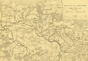 River Meuse Gallery: Map of the Battle of Carignan, 30 August 1870, (c1872). Creator: R. Walker