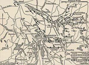 Battle Of Eylau Gallery: Map of the Battle of Eylau, 1807, (1896)