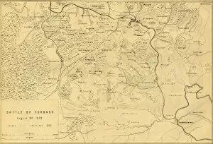 Mackenzie Collection: Map of the Battle of Forbach, 6 August 1870, (c1872). Creator: R. Walker