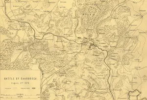Mackenzie Prints: Map of the Battle of Saarbrücken, 2 August 1870, (c1872). Creator: R. Walker