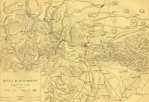 Map of the Battle of Wissembourg, 4 August 1870, (c1872). Creator: R. Walker