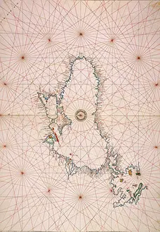 Strait Prints: Map of the Black Sea coastline, 1536. Creator: Battista Agnese