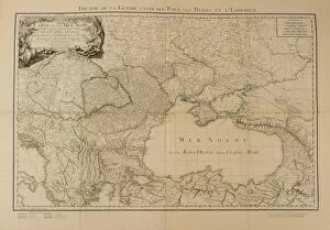 Russo Turkish War Collection: Map of the Black Sea, depicting the theater of the Russo-Turkish War, begun in 1787, 1788
