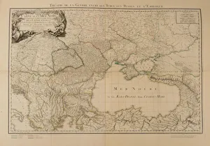 Alexander Suvorov Gallery: Map of the Black Sea, depicting the theater of the Russo-Turkish War, begun in 1787, 1788
