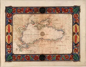 Black Sea Collection: Map of the Black Sea including part of present-day Romania, Bulgaria, Turkey, Ukraine