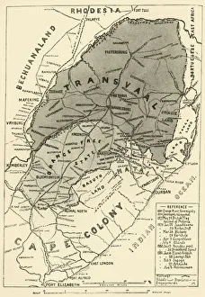 Map Making Prints: Map of the Boer Republics, 1900. Creator: Unknown