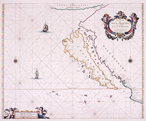 Mapmaking Prints: Map of California, 1666. Creator: Pieter Goos