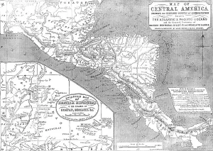 Islands Prints: Map of Central America shewing the Proposed Routes of Communication between the Atlantic & Pacific O Creator