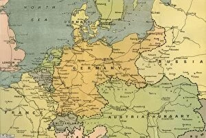 W Stanley Macbean Collection: Map of Central Europe, Showing the Principal Theatre of War, 1919