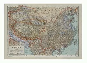 Map of China, c1910. Artists: HW Cribb, Emery Walker Ltd