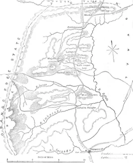 Map of the Country between Newcastle and the Transvaal, c1880 Map of the Country between Newcastle and the Transvaal, c1880