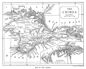 Walker Boutall Prints: Map of the Crimea, c1888. Artist: Walker & Boutall