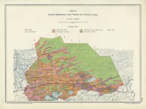 Cartographic Prints: Map on the drainage of the Barabinsk steppe in the Tomsk province