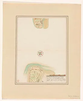 Measurements Prints: Map of East-Vlieland and West-Terschelling, 1688 or later. Creator: Anon