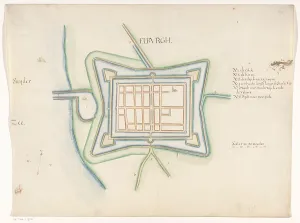 Measurements Prints: Map of Elburg, c.1650-c.1799. Creator: Anon