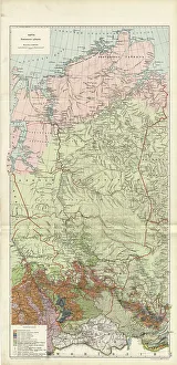 Cartographic Prints: Map of Enisei Province, 1914. Creator: Resettlement Department of the Land Regulation and Agriculture Administration