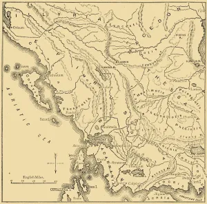 Map of Epirus and Western Greece, 1890. Creator: Unknown