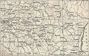 Sloane Prints: Map of the Field of Operations in 1814, (1896)