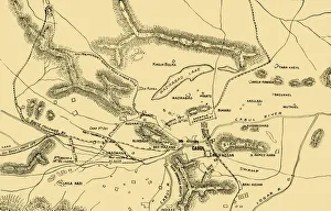 Anglo Afghan War Gallery: Map of the Fighting in the Chardeh Valley, 1901. Creator: Unknown