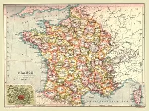 Bay Of Biscay Collection: Map of France, 1902. Creator: Unknown