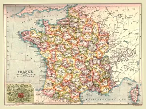 Administrative Prints: Map of France, 1902. Creator: Unknown