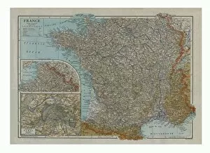 Map of France, c1910. Artist: Emery Walker Ltd