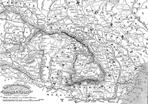 Border Prints: Map of the Frontiers of Austria & Russia