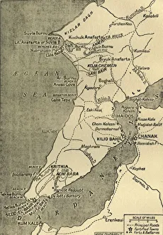 Limited Prints: Map of the Gallipoli Peninsula, 1919. Creator: George Philip & Son Ltd