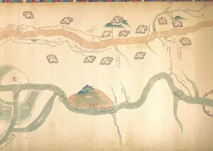 Republic Of China Gallery: Map of the Grand Canal from Beijing to the Yangzi River, late 18th or early 19th century
