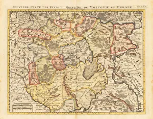 Chatelain Prints: Map of the Grand Duchy of Moscow