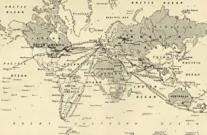 Map of Greater Britain in Relation to the Homeland, 1916. Creator: Unknown